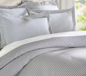 Pottery Barn Thatcher Ticking Stripe Bedding