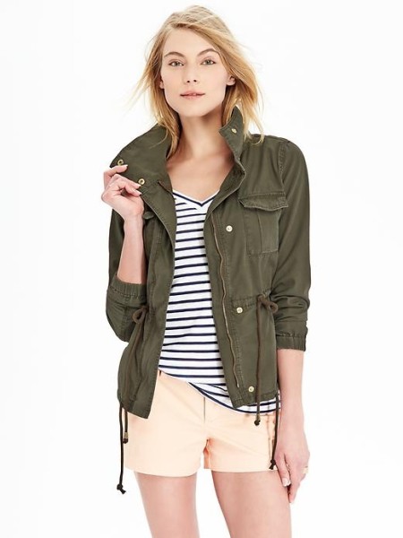Old Navy Womens Canvas Field Jackets - Coniferous